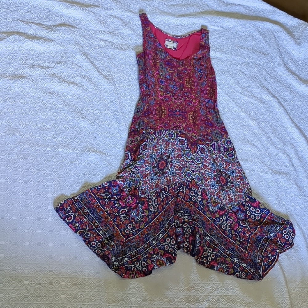 Anthropologie Maeve Pink and Multicolor Dress